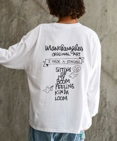 SHIFFON / シフォン カットソー | バックプリントロングTシャツ/4type/4colors