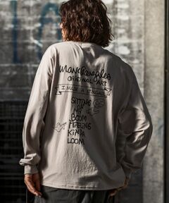 SHIFFON / シフォン カットソー | バックプリントロングTシャツ/4type/4colors