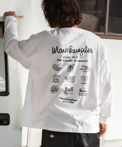 SHIFFON / シフォン カットソー | バックプリントロングTシャツ/4type/4colors
