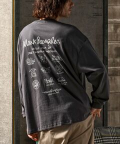 SHIFFON / シフォン カットソー | バックプリントロングTシャツ/4type/4colors