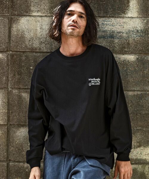 SHIFFON / シフォン カットソー | バックプリントロングTシャツ/4type/4colors | 詳細1