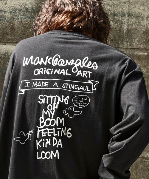 SHIFFON / シフォン カットソー | バックプリントロングTシャツ/4type/4colors | 詳細3