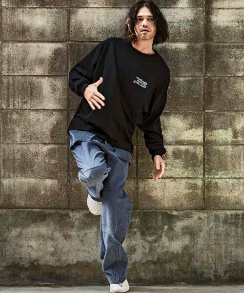 SHIFFON / シフォン カットソー | バックプリントロングTシャツ/4type/4colors | 詳細4