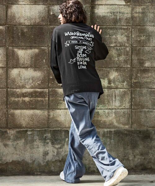 SHIFFON / シフォン カットソー | バックプリントロングTシャツ/4type/4colors | 詳細5