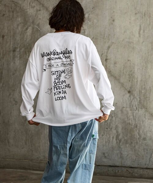 SHIFFON / シフォン カットソー | バックプリントロングTシャツ/4type/4colors | 詳細7