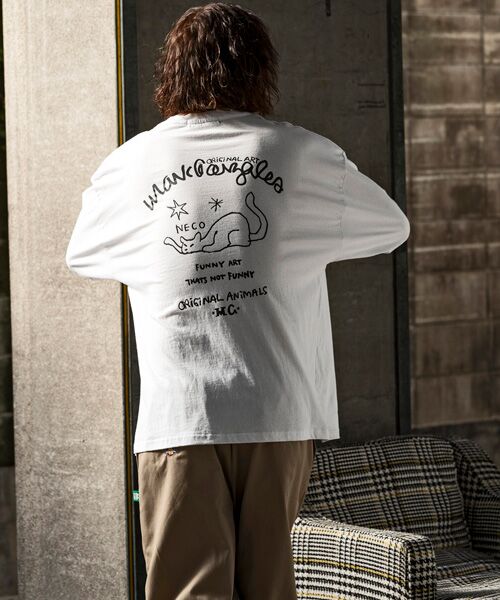 SHIFFON / シフォン カットソー | バックプリントロングTシャツ/4type/4colors | 詳細26