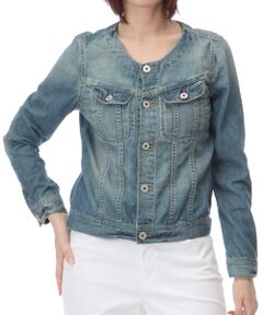 SHIPS / シップス Gジャン・デニムジャケット | ノーカラー　デニムジャケット