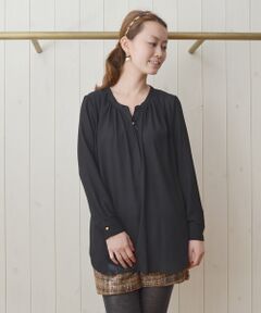 SHIPS / シップス シャツ・ブラウス | 311540027ジョーゼット　スキッパー　ロングスリーブ