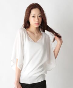 SHIPS / シップス カットソー | ヘンケイスリーブ プルオーバー