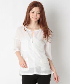 SHIPS / シップス シャツ・ブラウス | コットン キュプラ ダブルポケット ブラウス