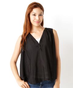 SHIPS / シップス シャツ・ブラウス | ギャザーノースリーブブラウス