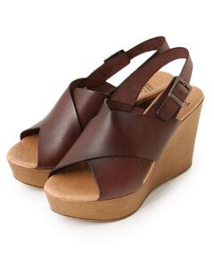 SHIPS / シップス サンダル | BIANCA:バックストラップクロスウェッジ