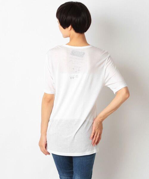 SHIPS for women / シップスウィメン Tシャツ | BLONDES Make Better T-shirts: MODONNAプリント VネックTシャツ | 詳細1