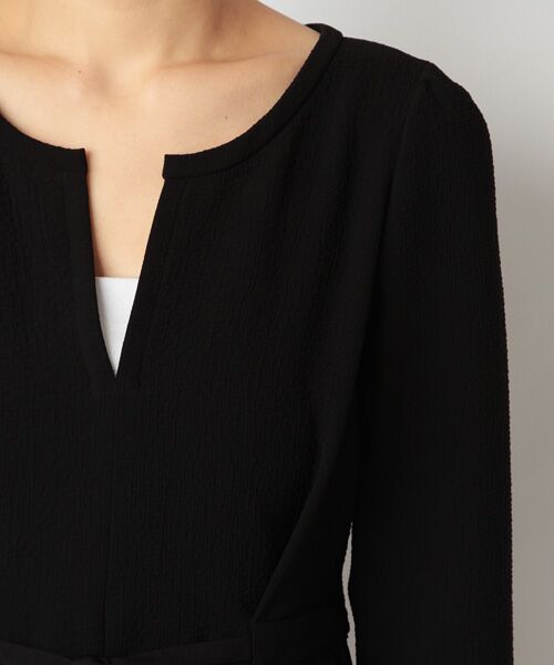 SHIPS / シップス ミニ丈・ひざ丈ワンピース | タック スキッパー リボン ワンピース | 詳細3