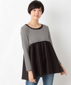 SHIPS / シップス カットソー | フハクキリカエ　ロングスリーブ