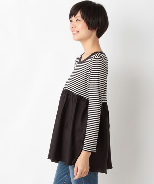 SHIPS / シップス カットソー | フハクキリカエ　ロングスリーブ | 詳細4