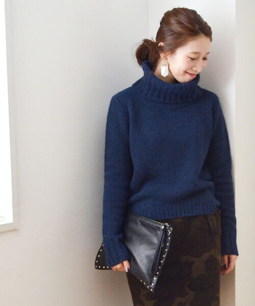 SHIPS / シップス ニット・セーター | カラーネップ オフタートル プルオーバー | 詳細4