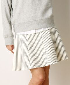 SHIPS / シップス ミニ・ひざ丈スカート | ストライプ フレアスカート
