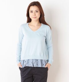 SHIPS / シップス ニット・セーター | レースコンビ プルオーバー