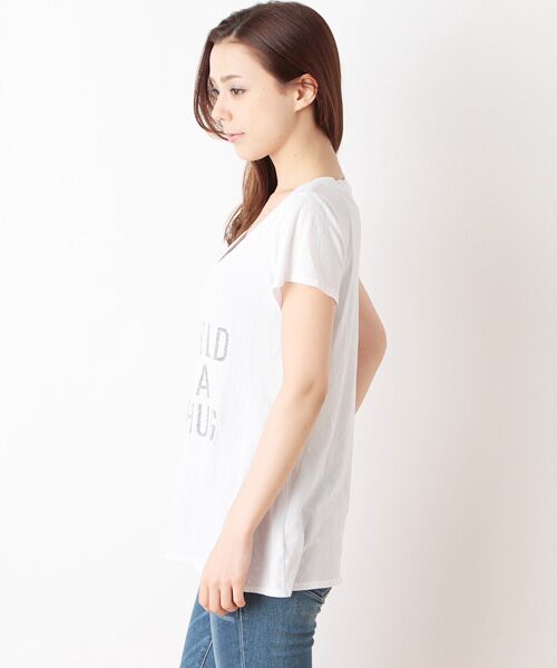 SHIPS for women / シップスウィメン Tシャツ | LOCAL CELEBRITY: MESSAGE Vネック Tシャツ | 詳細2