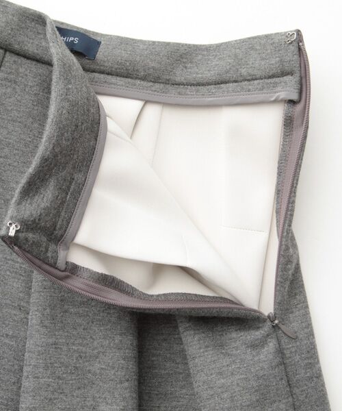 SHIPS for women / シップスウィメン ミニ・ひざ丈スカート | ボンディング タックスカート（gray） | 詳細5
