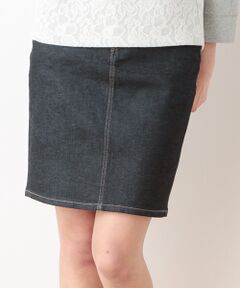 SHIPS / シップス デニムスカート | ワンウォッシュ デニム タイトスカート