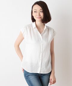 <a href=http://www.selectsquare.com/shop-women/ships?sale_yn=1><font color=red><b>SHIPSのセールアイテム一覧はこちら</b></font></a><br><br>涼しげな麻素材に、フレンチスリーブがこれからの季節にピッタリなシャツ。<br>シンプルながらも、フレンチスリーブがフェミニンさを演出してくれる一枚です。<BR><br><br>※着用によってシワになりやすく、縮みやめくれ、反り返りが起こる性質があります。麻素材は均一に整った糸を防ぐことが難しく、生地の表面にネップが見られる場合があります。麻素材の特性として、その風合いをお楽しみください。<br>※末永く愛用頂く為に、アテンションタグ・洗濯ネームを必ずご確認の上、着用又はお取り扱い下さい。<BR>