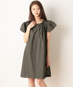 SHIPS / シップス ミニ丈・ひざ丈ワンピース | コットン 肩ピンタック ワンピース
