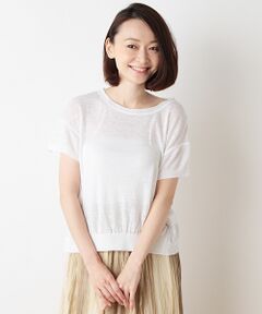 SHIPS / シップス ニット・セーター | リネン ショートスリーブプルオーバー