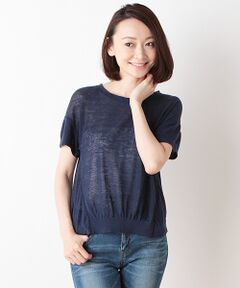 SHIPS / シップス ニット・セーター | リネン ショートスリーブプルオーバー