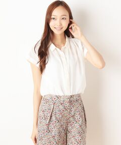 SHIPS / シップス シャツ・ブラウス | コットン シルク ギャザーブラウス