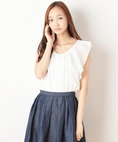 SHIPS / シップス シャツ・ブラウス | コットン シルク ノースリーブブラウス