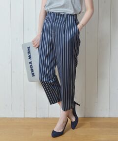 SHIPS / シップス その他パンツ | 【GINZA 12月号掲載】ストライプセミワイドクロップドパンツ