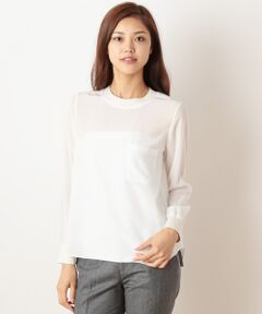 SHIPS / シップス シャツ・ブラウス | シルク ニットカラー Aライン ブラウス