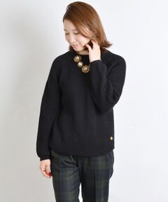 SHIPS / シップス ニット・セーター | ソリッド/ボーダー アゼニット プルオーバー