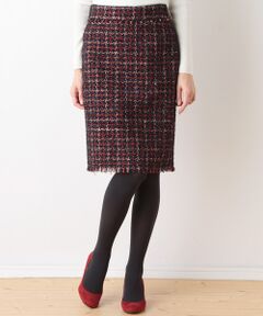 SHIPS / シップス ミニ・ひざ丈スカート | ツイードスカート(RED)