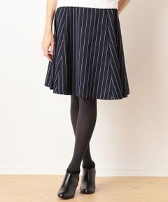 SHIPS / シップス ミニ・ひざ丈スカート | ストライプ フレアスカート