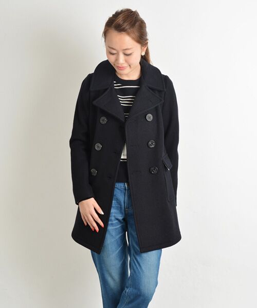 セール Fidelity ロング Pコート Navy ピーコート Ships For Women シップスウィメン ファッション通販 タカシマヤファッションスクエア