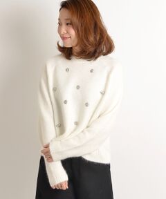 SHIPS / シップス ニット・セーター | アンゴラビジュープルオーバー