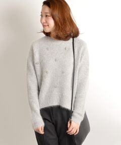 SHIPS / シップス ニット・セーター | アンゴラビジュープルオーバー