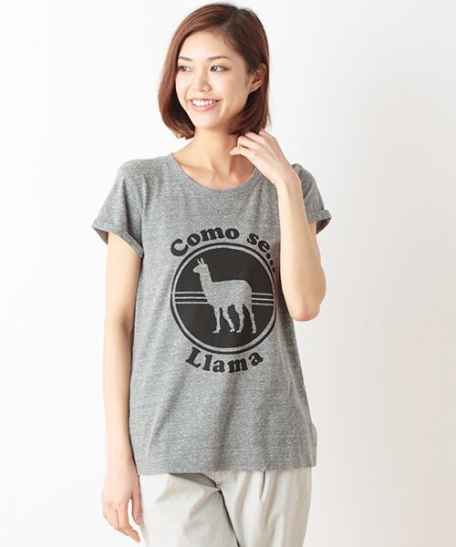 SHIPS for women / シップスウィメン Tシャツ | LOCAL CELEBRITY: L lamaプリントTシャツ | 詳細7