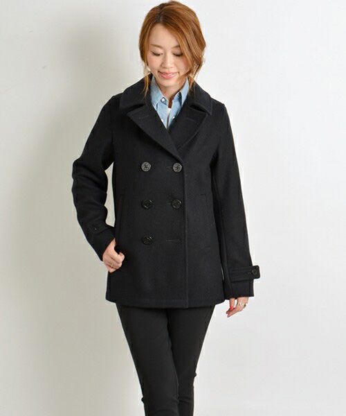 FIDELITY: Pコート(ｎavy)◆