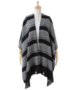 SHIPS / シップス ポンチョ | TEJIDO:フリンジポンチョ