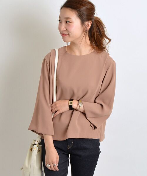 SHIPS / シップス シャツ・ブラウス | ショルダータックフレアブラウス（ベージュ系その他）