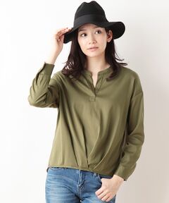 フロントタックドルマンシャツolive