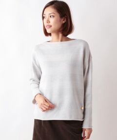 SHIPS / シップス ニット・セーター | ラメボーダー ボトルネックプルオーバー