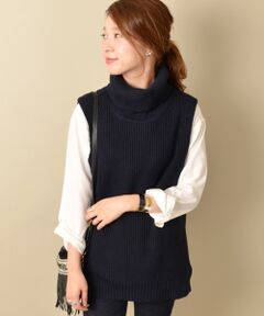 SHIPS / シップス ベスト | 【InRed 11月号掲載】 アゼ タートルネックニットベスト