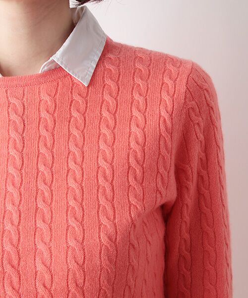 SHIPS for women - SHIPS カシミヤケーブルプルオーバー セール】 カシミヤケーブルプルオーバー （ニット・セーター