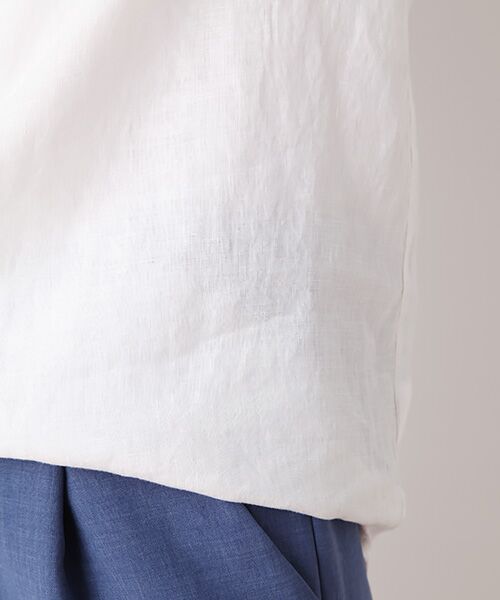 SHIPS / シップス シャツ・ブラウス | C+ for SHIPS:リネンフロントタックブラウス ホワイト | 詳細4