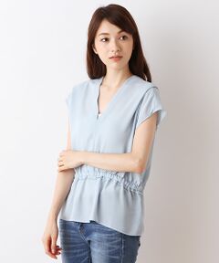 SHIPS / シップス シャツ・ブラウス | バックギャザーVネックブラウス